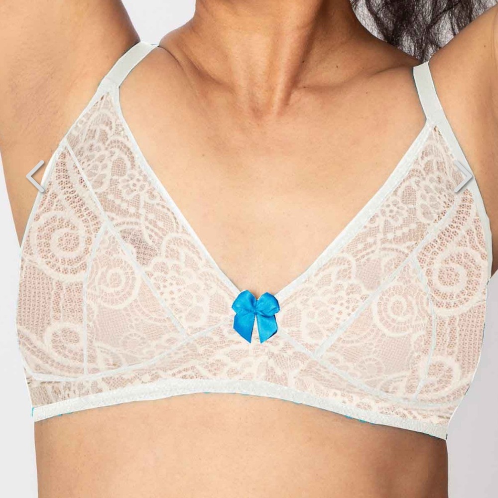 AnaOno Lace Bralette with Blue Accent